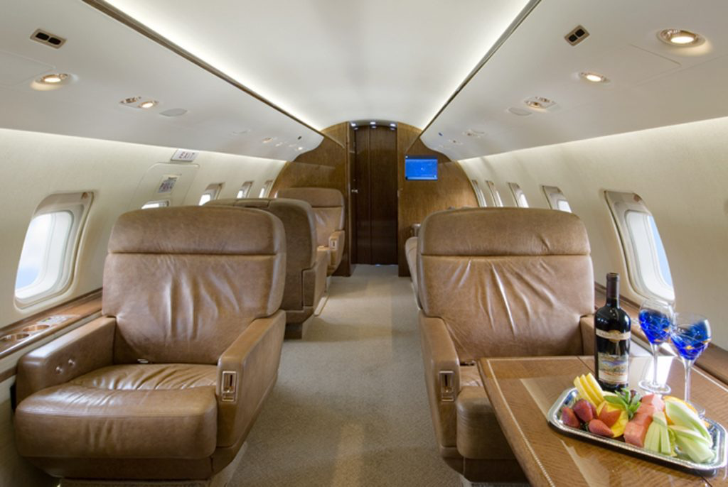 Comfort flying private jet