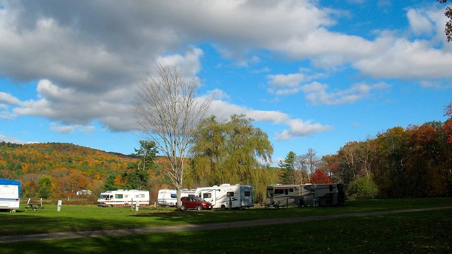 White Birch Campground, located at the foot of the Berkshires