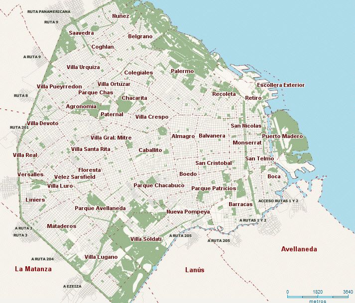 Travel to Buenos Aires map