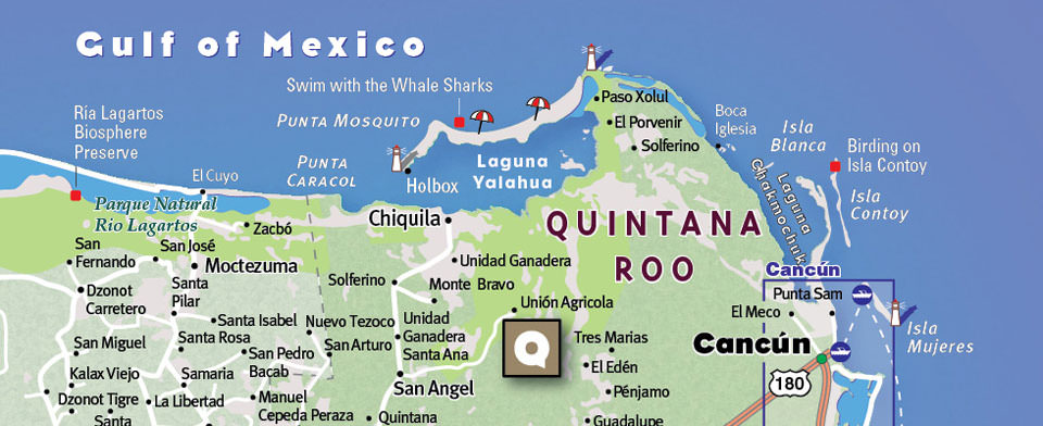 Map of Cancun