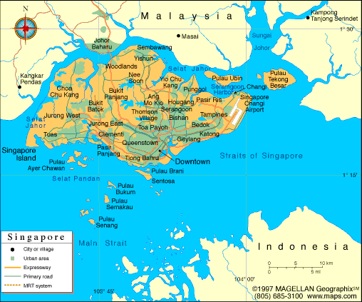 Map of Singapore