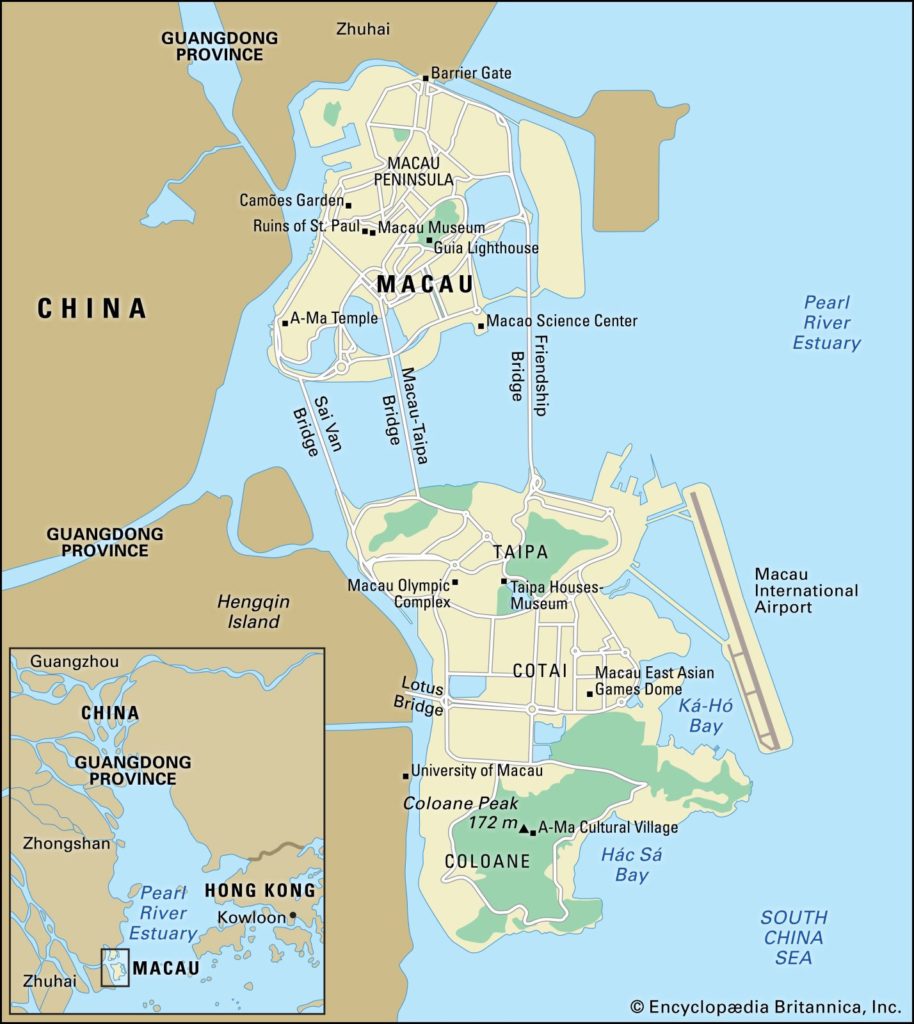 Map of Macau