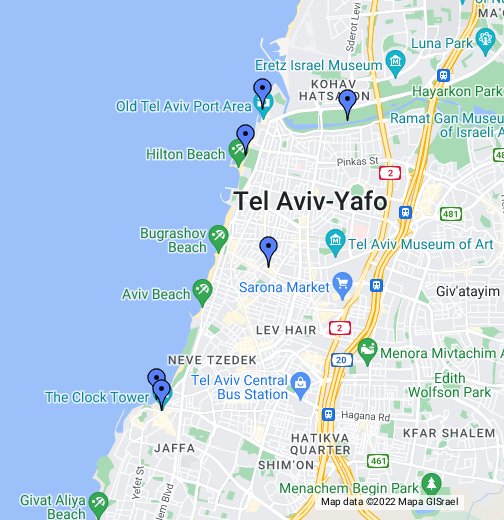 Map to Tel Aviv