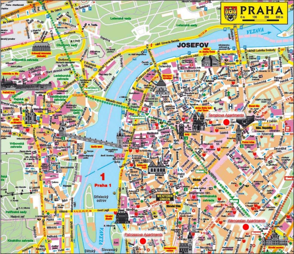Map of Prague