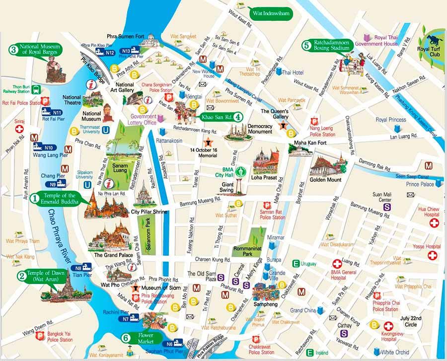 Map of Bangkok
