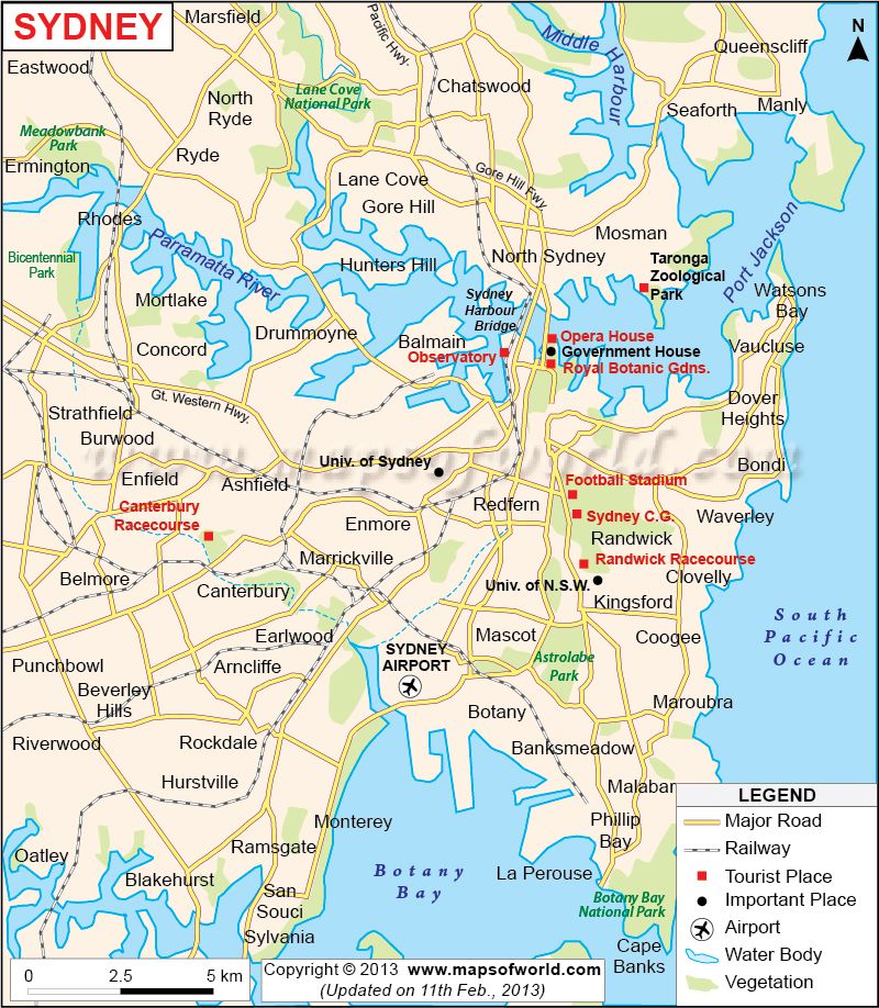 Map of Sydney
