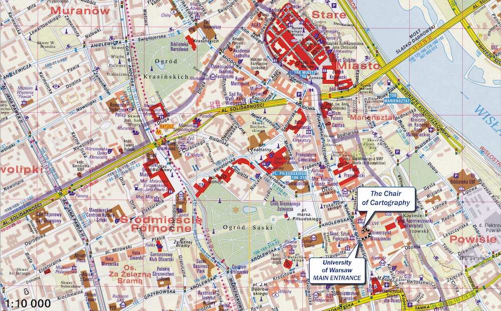 Map of Warsaw