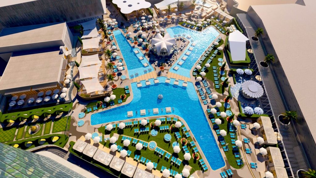 Fontainebleau Las Vegas Opening pool scene