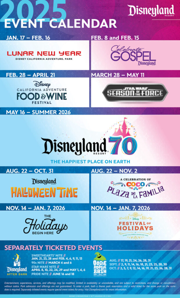 Disneyland After Dark events at Disneyland 70tjh Anniversary