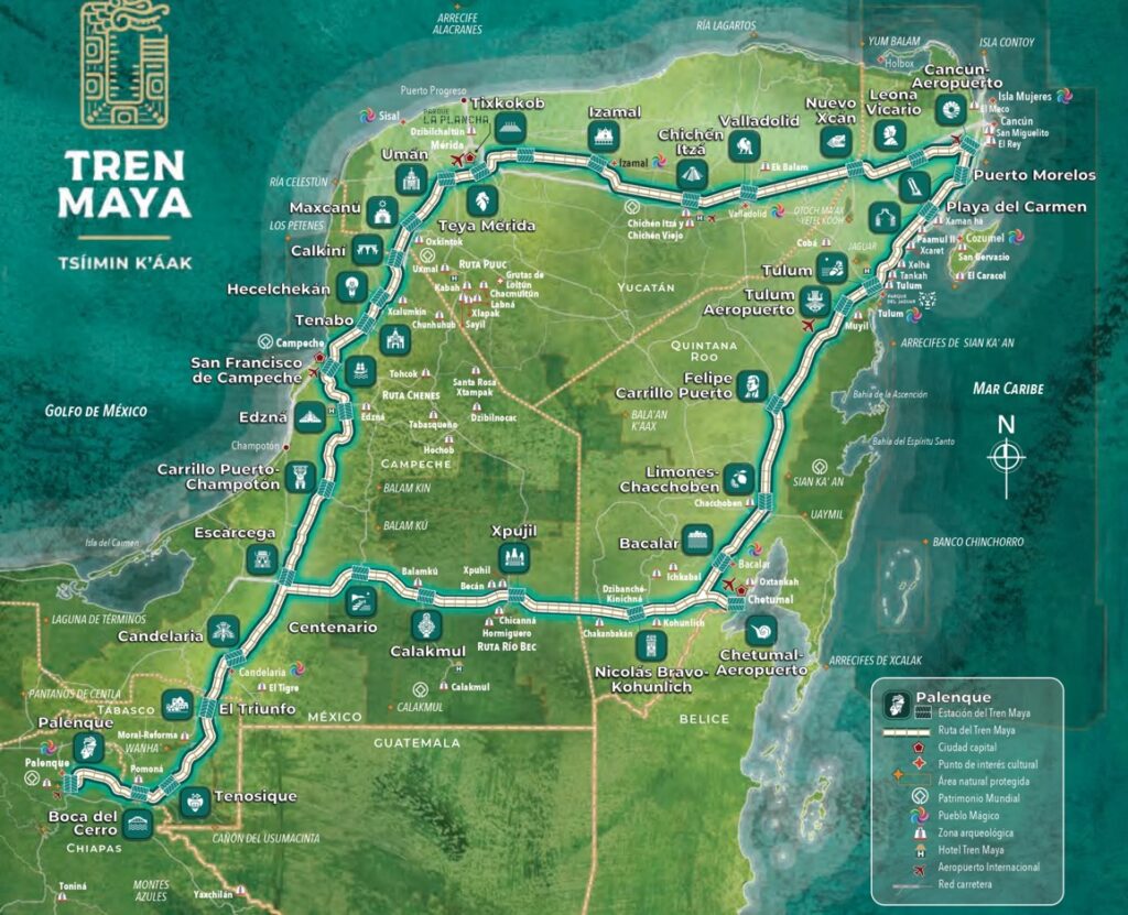 Maya Train route
