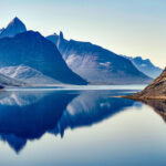 Beauty of fjords in Greenland