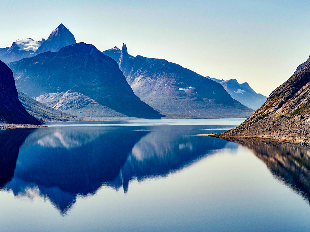 Beauty of fjords in Greenland